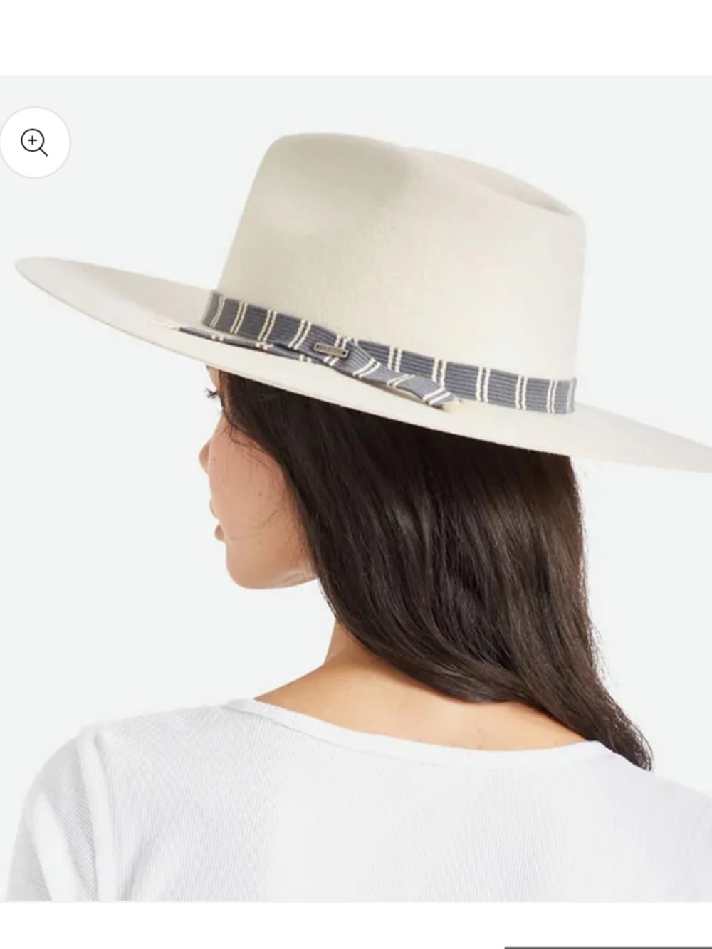 Brixton Leigh Wool Felt Fedora Hat – Dove Wide Brim Flat Brim Fedora NWT Small